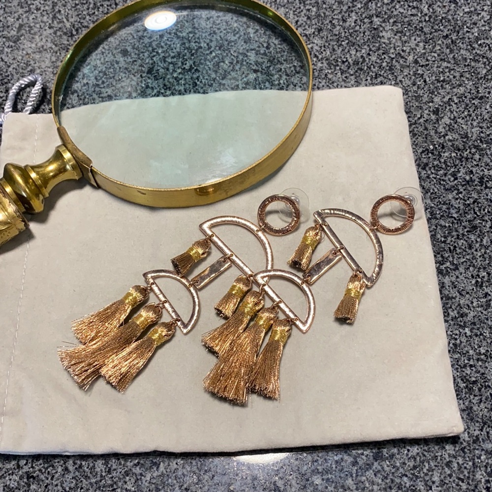 Rose Gold costume jewelry chandelier earrings